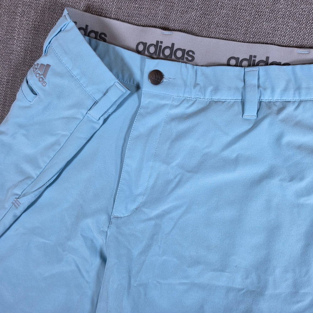 Adidas Golf Shorts Mens 38/10 Light Blue Ultimate Stretch Athletic CE6813